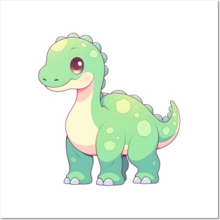 Cute Apatosaurus Chibi Style Posters and Art